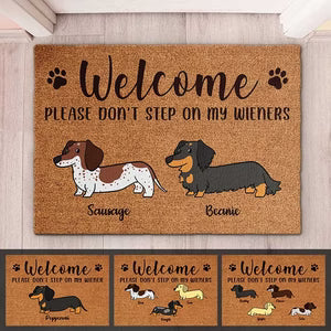 Amslol – “Step Lightly” Personalized Funny Dog-Doormat
