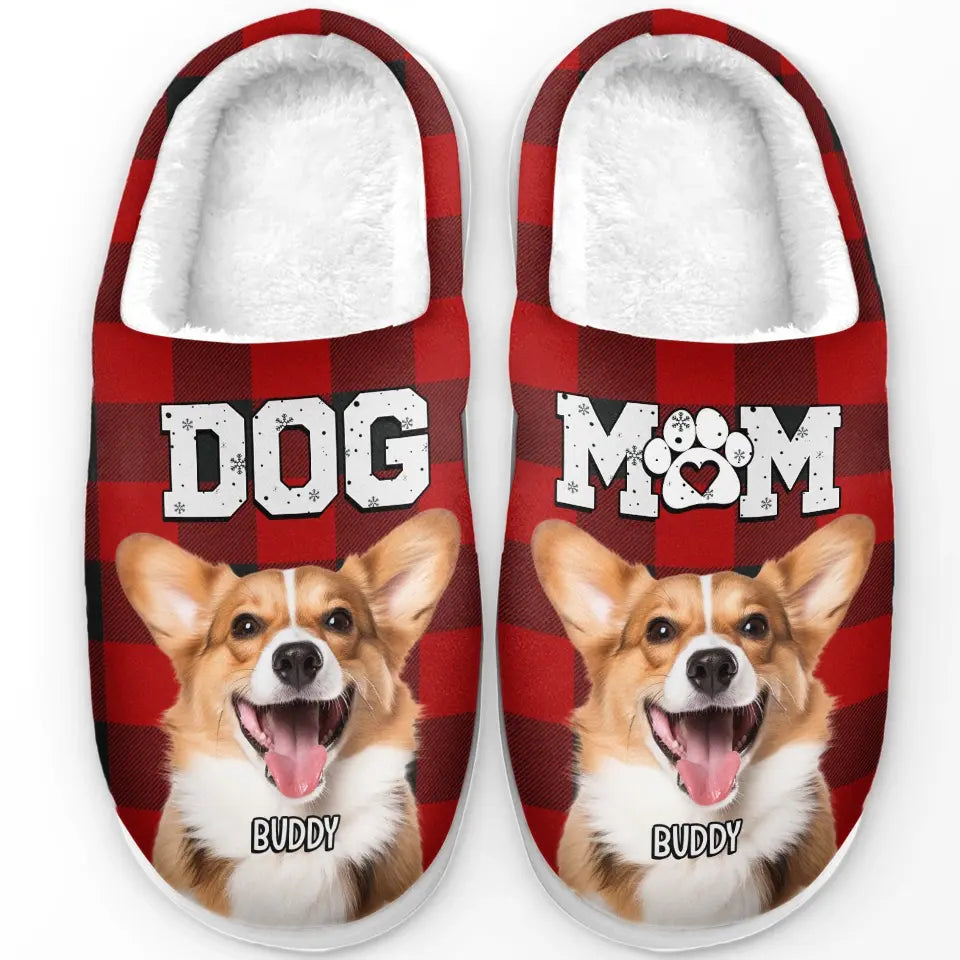🐾 Amslol Custom Pet Photo Fluffy Slippers – Cozy “Paws & Relax” Gift for Pet Lovers