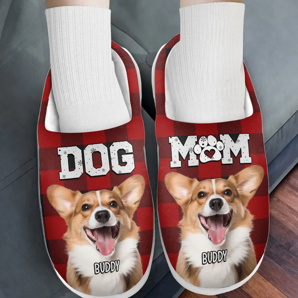 🐾 Amslol Custom Pet Photo Fluffy Slippers – Cozy “Paws & Relax” Gift for Pet Lovers